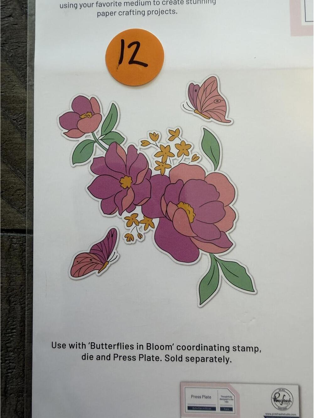 Pink Fresh stencil Butterflies in Bloom - Picture 4 of 6